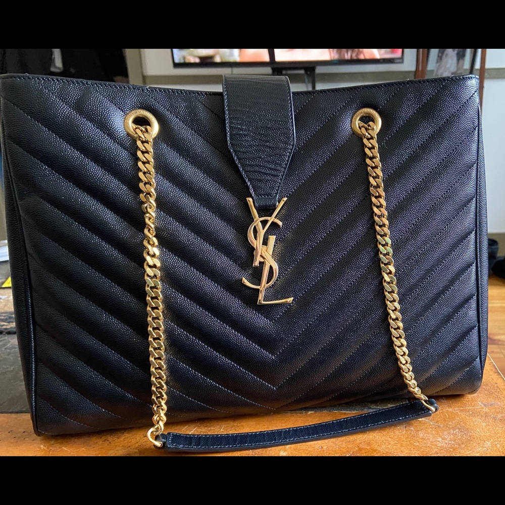 YSL classic monogram chevron shoulder bag